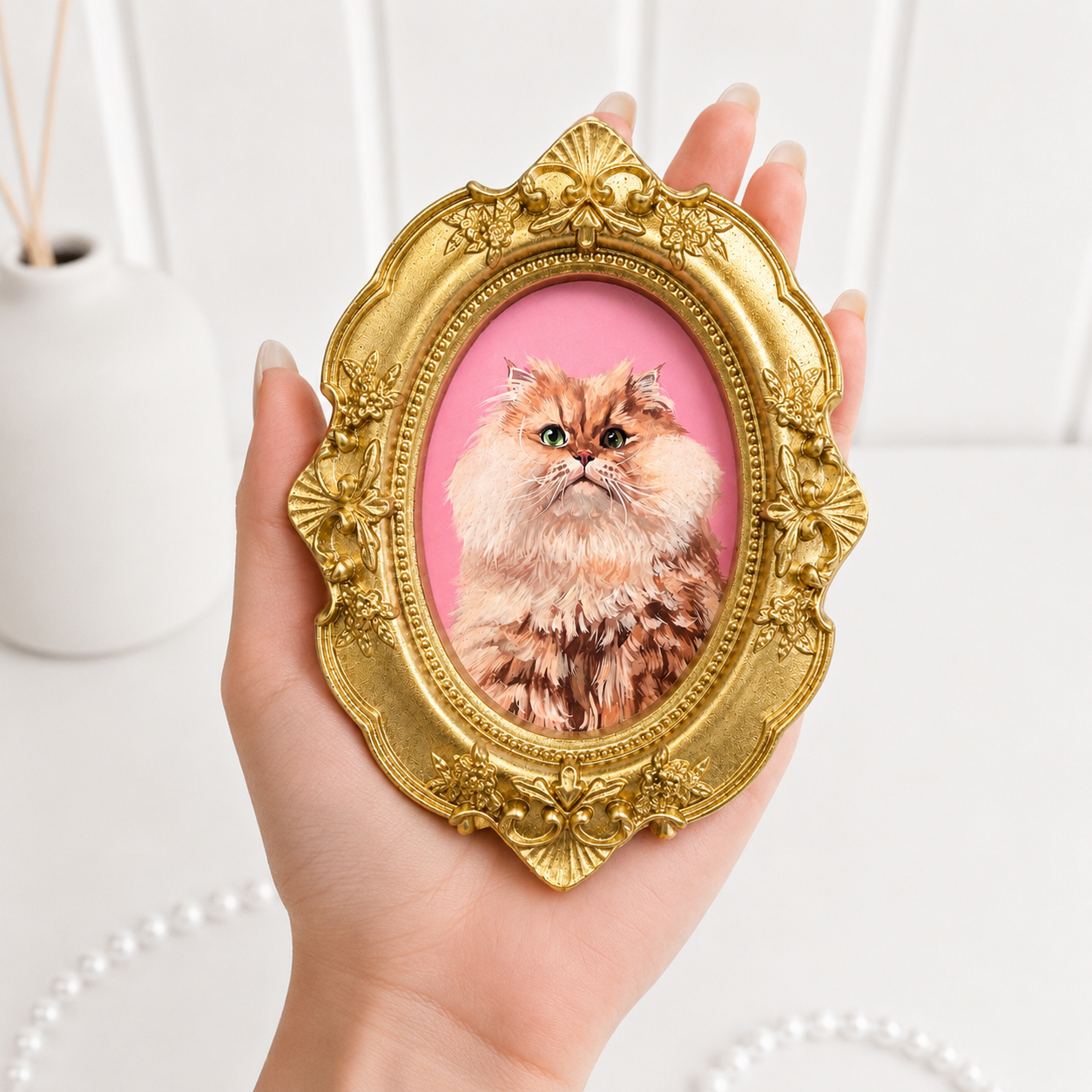 Custom Hand-Painted Pet Portrait | Personalized Dog & Cat Art