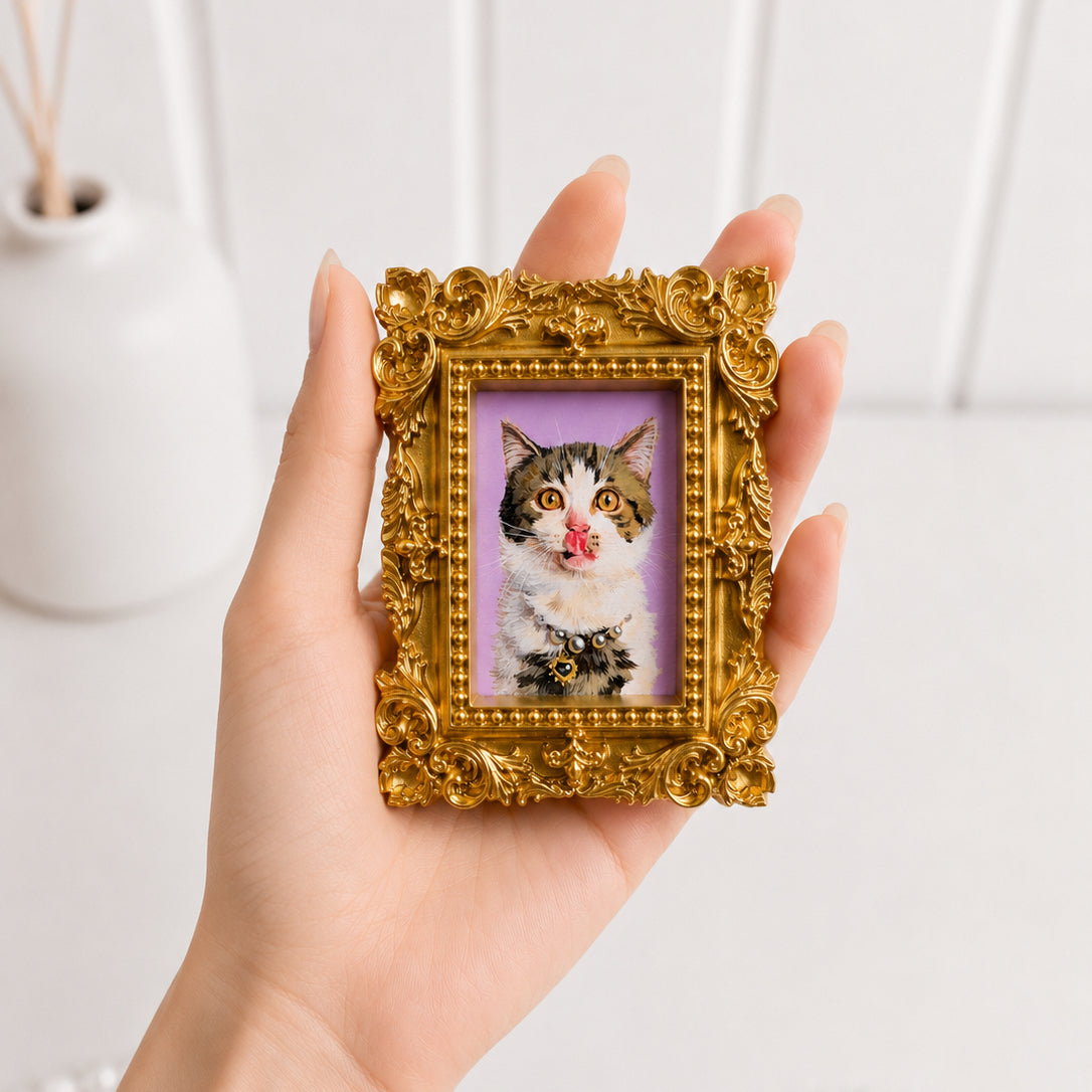 Custom Hand-Painted Pet Portrait | Personalized Dog & Cat Art