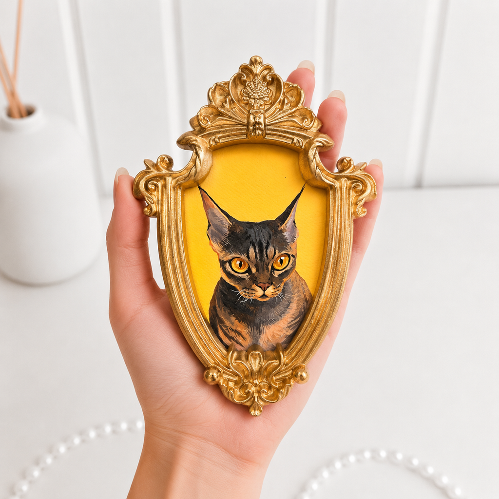 Custom Hand-Painted Pet Portrait | Personalized Dog & Cat Art