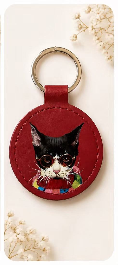 Custom Pet Portrait Keychain - Cute Gift for Her & Pet Lovers | PawMuse