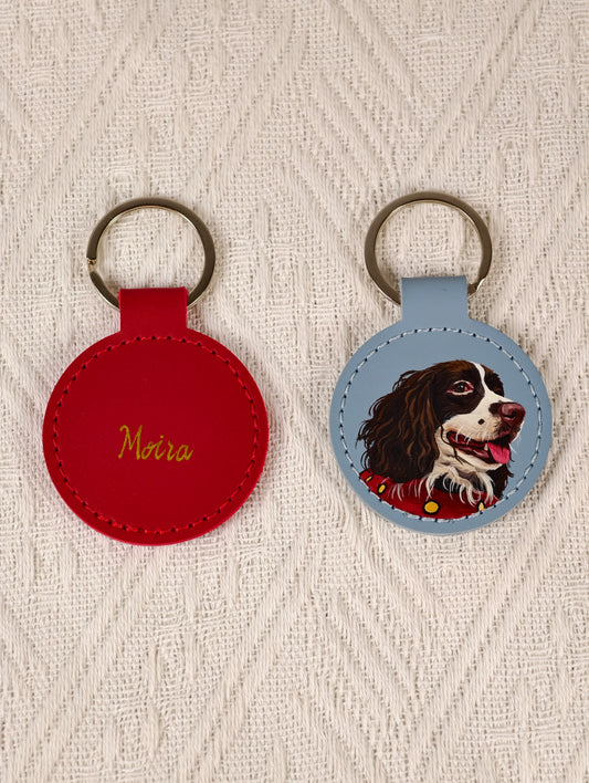 Custom Pet Portrait Keychain - Cute Gift for Her & Pet Lovers | PawMuse